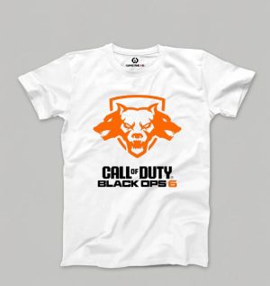 تیشرت مشکی CALL OF DUTY BLACK OPS 6 با طرح لوگوی رسمی و مناسب گیمرها