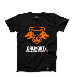 تیشرت مشکی CALL OF DUTY BLACK OPS 6 با طرح لوگوی رسمی و مناسب گیمرها